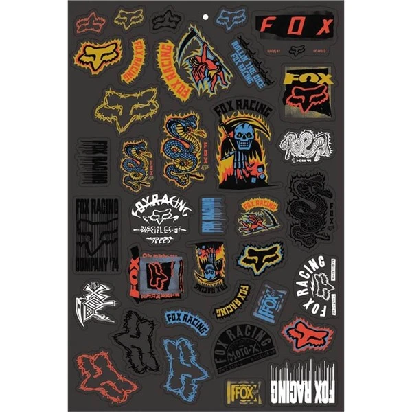 Fox Racing Possessed Sticker Sheet 3 Fox Racing Possessed Sticker Sheet
