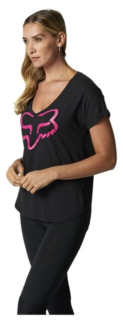 Fox Racing Boundary V-Neck Women's Top 32 Fox Racing Boundary V-Neck Women's Top -Fox Racing fox racing boundary v neck womens top black pink 2