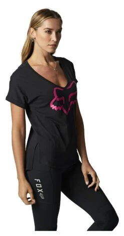 Fox Racing Boundary V-Neck Women's Top 30 Fox Racing Boundary V-Neck Women's Top -Fox Racing fox racing boundary v neck womens top black pink