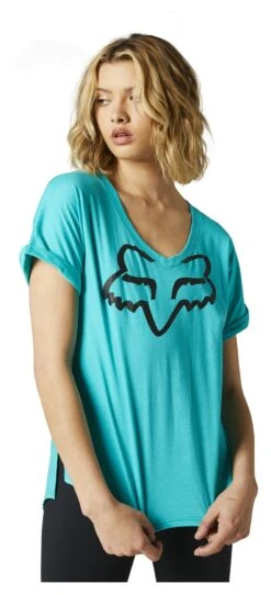 Fox Racing Boundary V-Neck Women's Top 40 Fox Racing Boundary V-Neck Women's Top -Fox Racing fox racing boundary v neck womens top teal 2