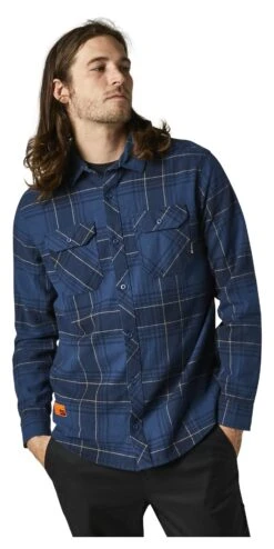 Fox Racing Traildust 2.0 Flannel Shirt -Fox Racing fox racing traildust20 flannel shirt dark indigo