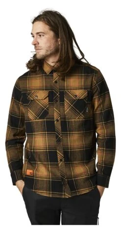 Fox Racing Traildust 2.0 Flannel Shirt -Fox Racing fox racing traildust20 flannel shirt dark khaki